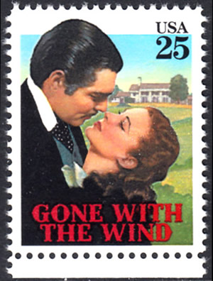 Timbre des USA consacré à Clark Gable et Vivien Leigh