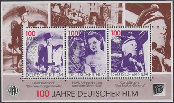Bloc-Feuillet 100 aans du cinéma allemand dont Sissi