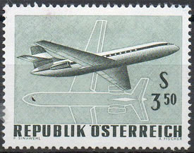 Timbre d'Autriche montrant une Caravelle