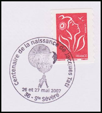 Oblitération temporaire centenaire de Jacques Tati