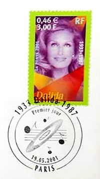 Dalida oblitération premier jour