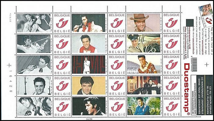 Timbres personnalisés Elvis en Belgique