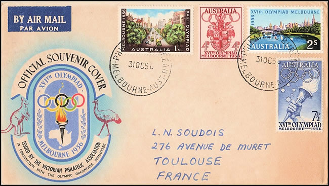 FDC Timbres Australiens Melbourne