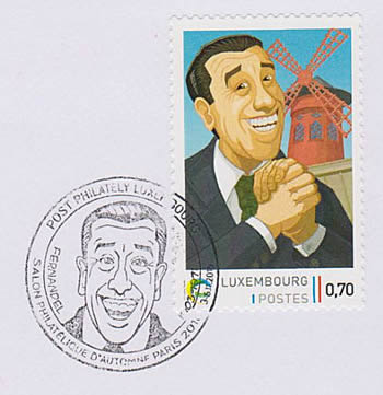 Timbre du Luxembourg consacré à Fernandel