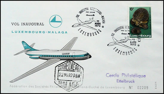 er vol par Caravelle Luxembourg Malaga