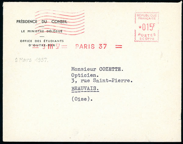 Ministre Délégué à la Présidence du Conseil Houphouet Boigny 1956