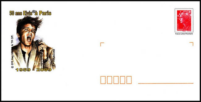 Prêt-à-Poster consacré aà la venue d'Elvis Presley à Paris