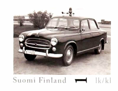 timbre personnalisé suédois Peaugeot 403