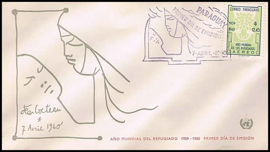 Oblitération Cocteau du Paraguay