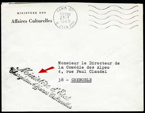 Cursive de franchise d'André Malraux