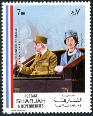 De-Gaulle et Elisabeth II en carosse