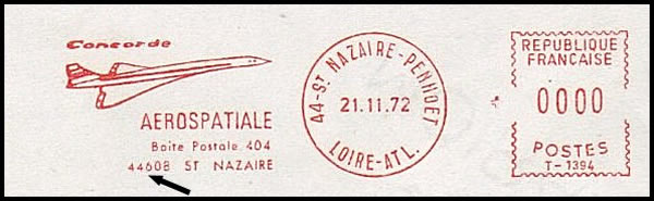 EMA Concorde aérospatiale code postal 44608