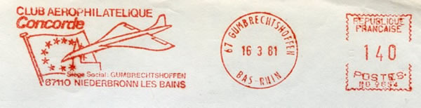 EMA du Club aérophilatélique Concorde
