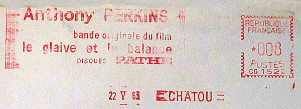 EMA Anthony Perkins Le Glaive et la Balance