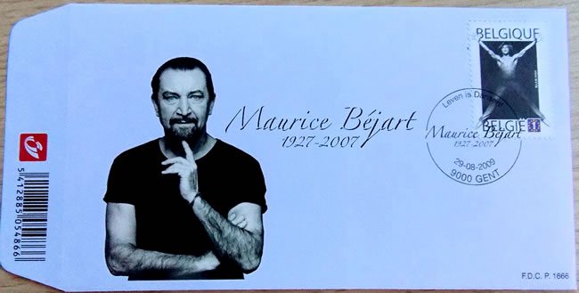 FDC timbre Béjart Belgique