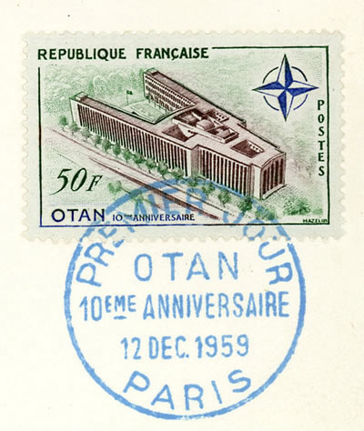FDC Timbre Porte Dauphine siège de l'OTAN
