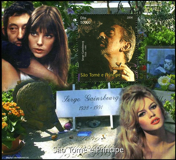 feuillet Gainsbourg Sao Tomé