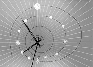 Horloge d'Hourrier pendule de la télé