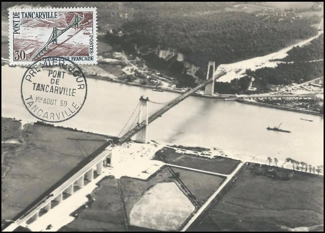 Carte maximum pont de Tancarville