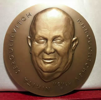 Medaille visite Nikita Khroutchev à Paris