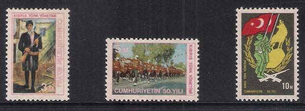 1ère série timbres chypre turc