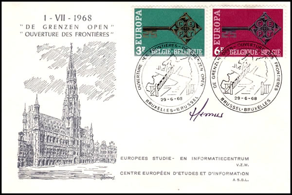 Belgique Ouverture des Frontières 1/8/68