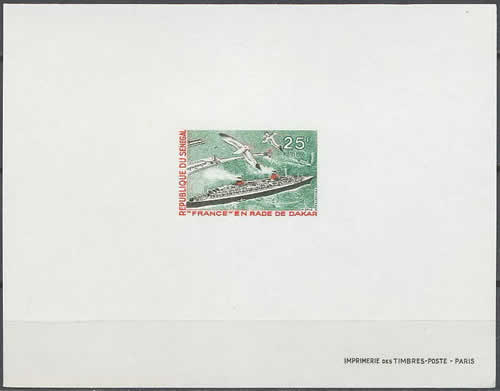 Epreuve sénégal Le "France" dans la rade de Dakar