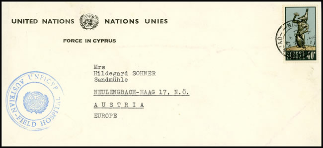 Courrier de l'hôpital autrichien à Chypre