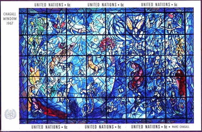 Vitrail de Chagall en hommage à Dag Hammarskjöld