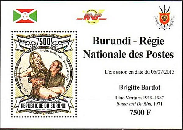 Minisheet Burundi Boulevard du Rhum