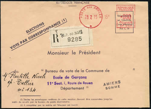 Elections vote par corresponadnce