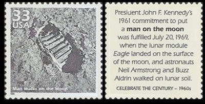 Empreinte de chaussure sur la Lune