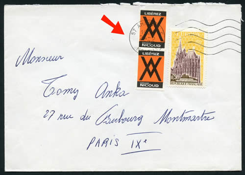 Lettre avec vignettes de Gérard Nicoud