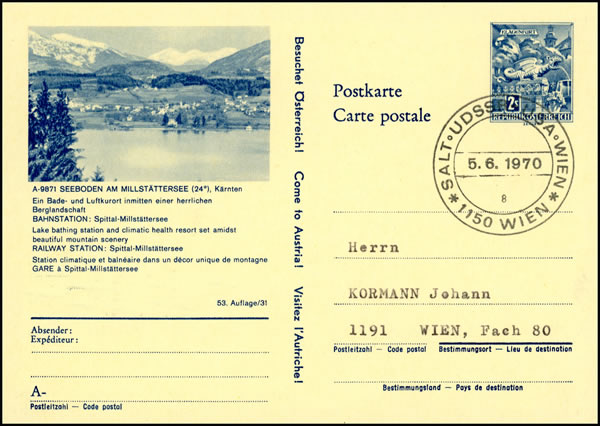 Oblitération négociations SALT à Wien 1970