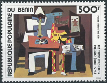 tableau Les trois musiciens de Picasso