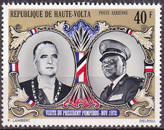 Pompidou en Haute-Volta