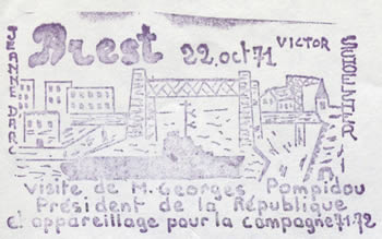 Visite Pompidou sur le Jeanne d'Arc