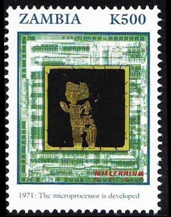 Timbre de zambie invention du microprocesseur