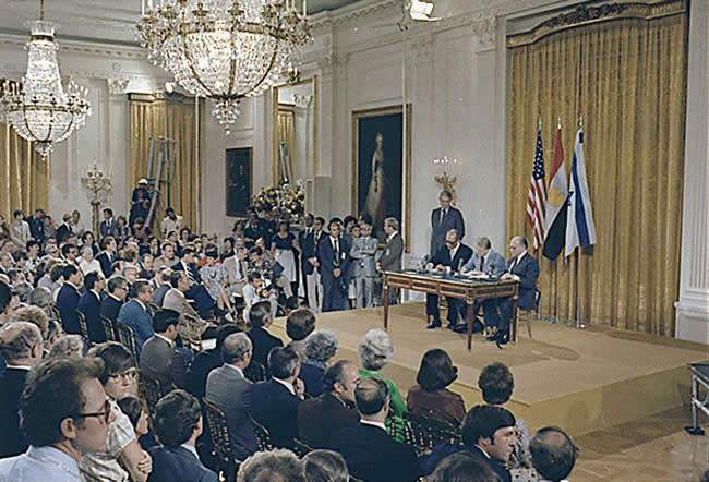 Cérémonie de signature des accords de Camp david