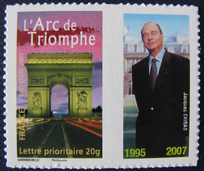 Timbre personnalisé Jacques Chirac