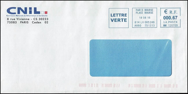 enveloppe de la CNIL