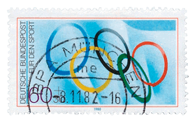 Timbre non-émis JO Moscou RFA