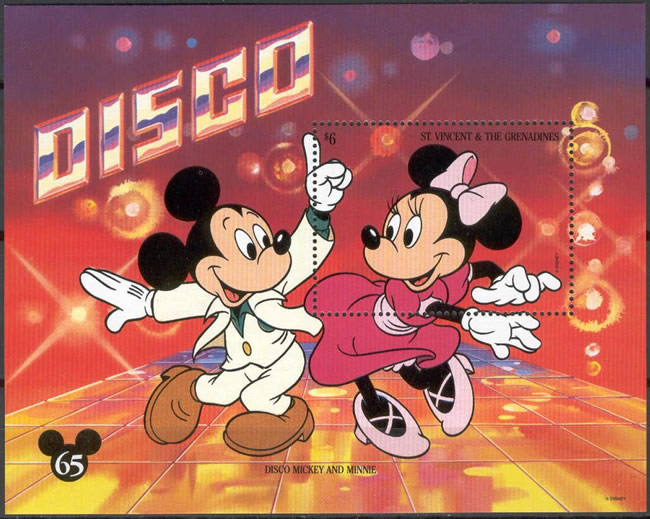 Mickey et Minnie dansant le Disco