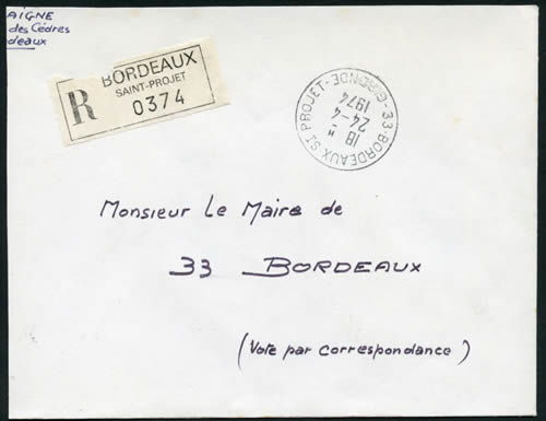 Elections présidentielles lettre recommandée d'office