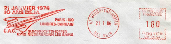 10ème anniversaire des premiers vols commerciaux de Concorde