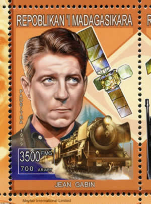 Jean Gabin timbre de Madagascar