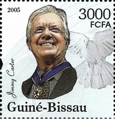 Jimmy Carter Prix Nobel avec Colombe