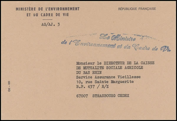 Ministre de l'Environnement et du cadre de vie