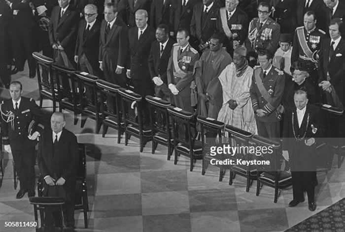 Obseques à Notre-Dame de georges Pompidou
