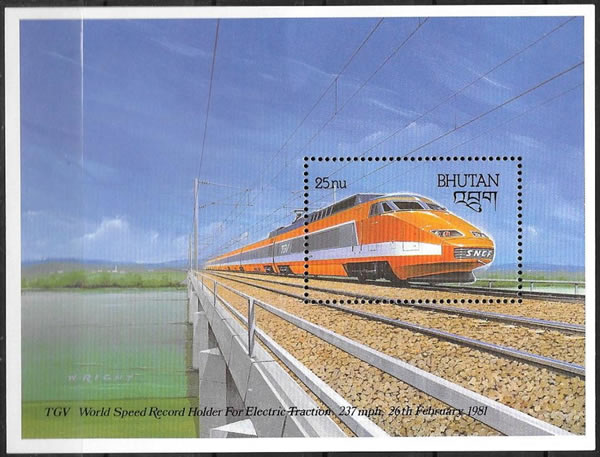 TGV timbre du Bhutan